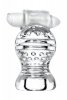 Lingam Shakti, Vibrating Masturbator, TPE, Transparent, 9 cm